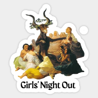 Girls' Night Out (Apparel, Black text) Sticker